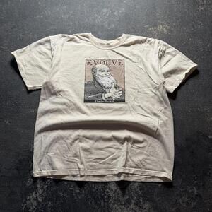 Vintage 90’s Charles Darwin Evolve Funny Tee